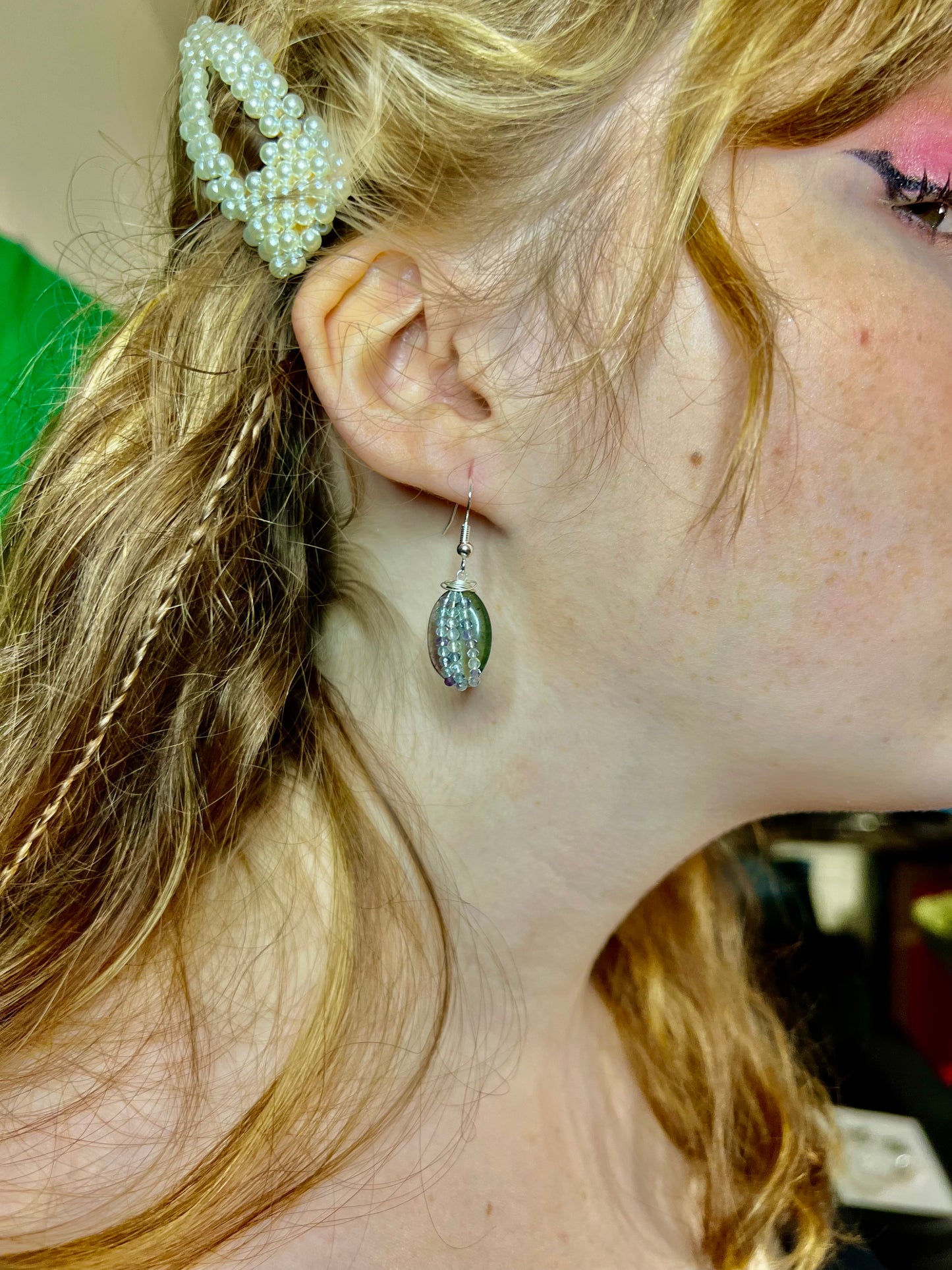 Faceted Fluorite Earrings – “Clarity Cascade”