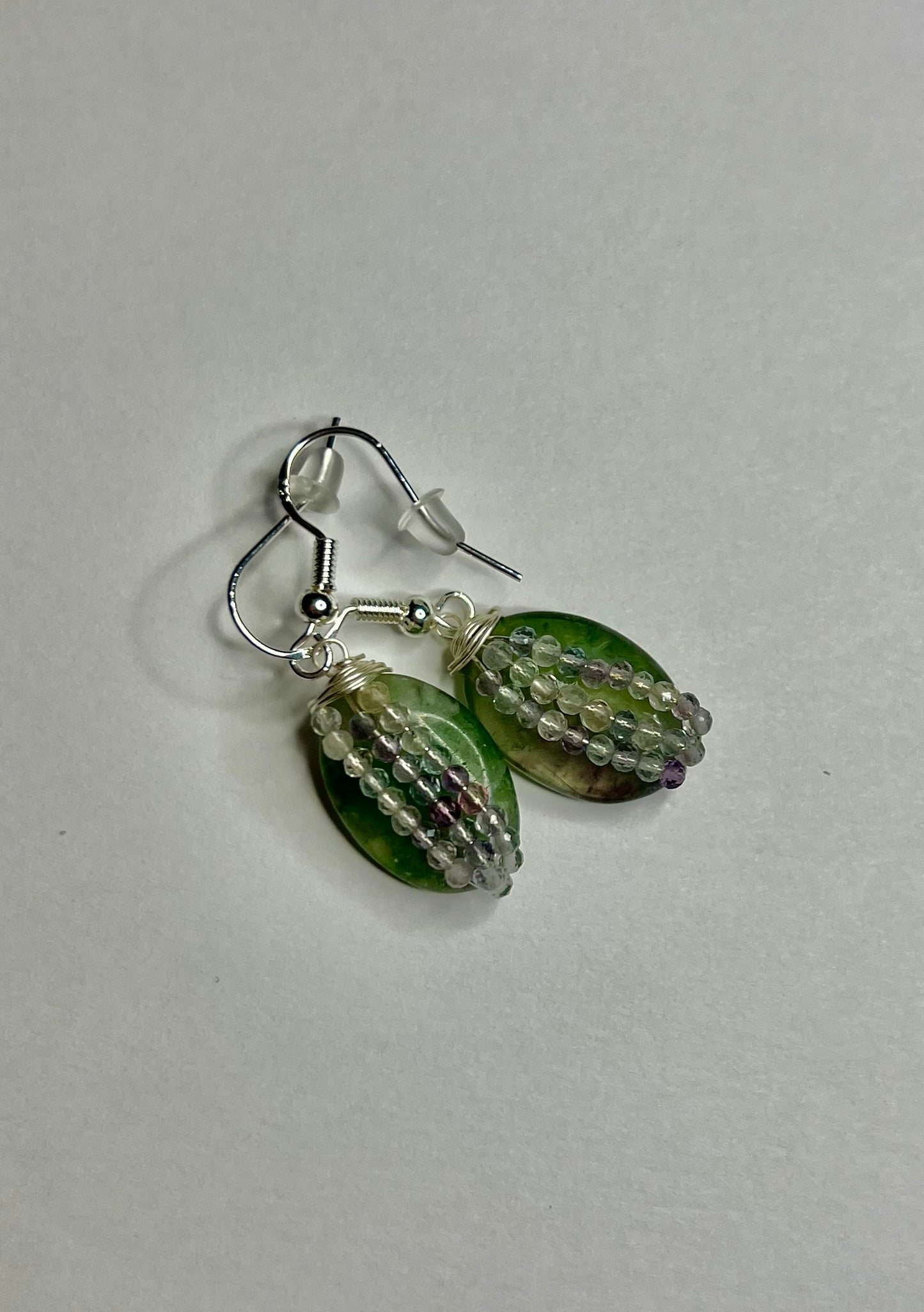 Faceted Fluorite Earrings – “Clarity Cascade”