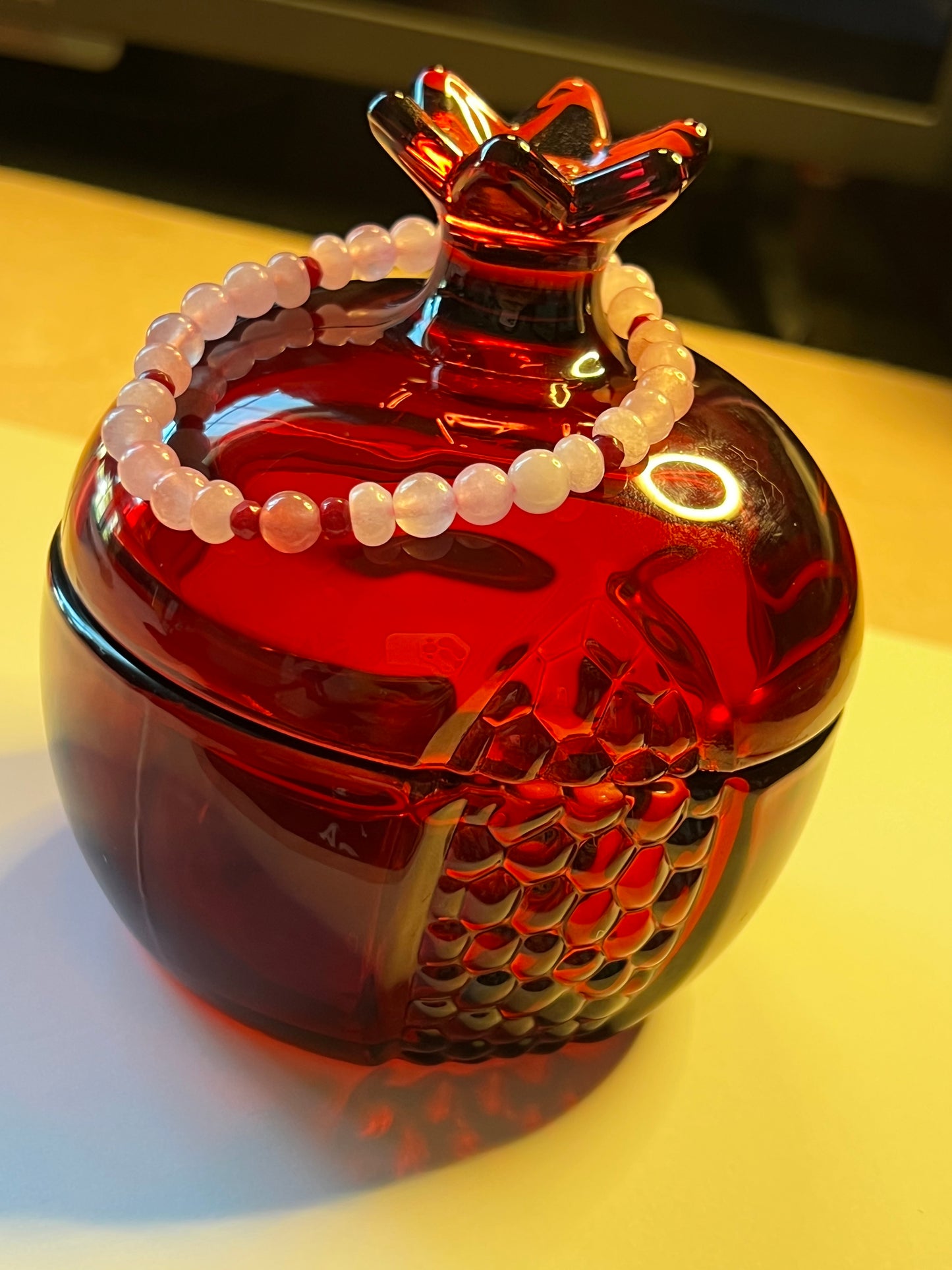 Seeds of Persephone — Rose Quartz, Pink Ruby & Strawberry Quartz Bracelet