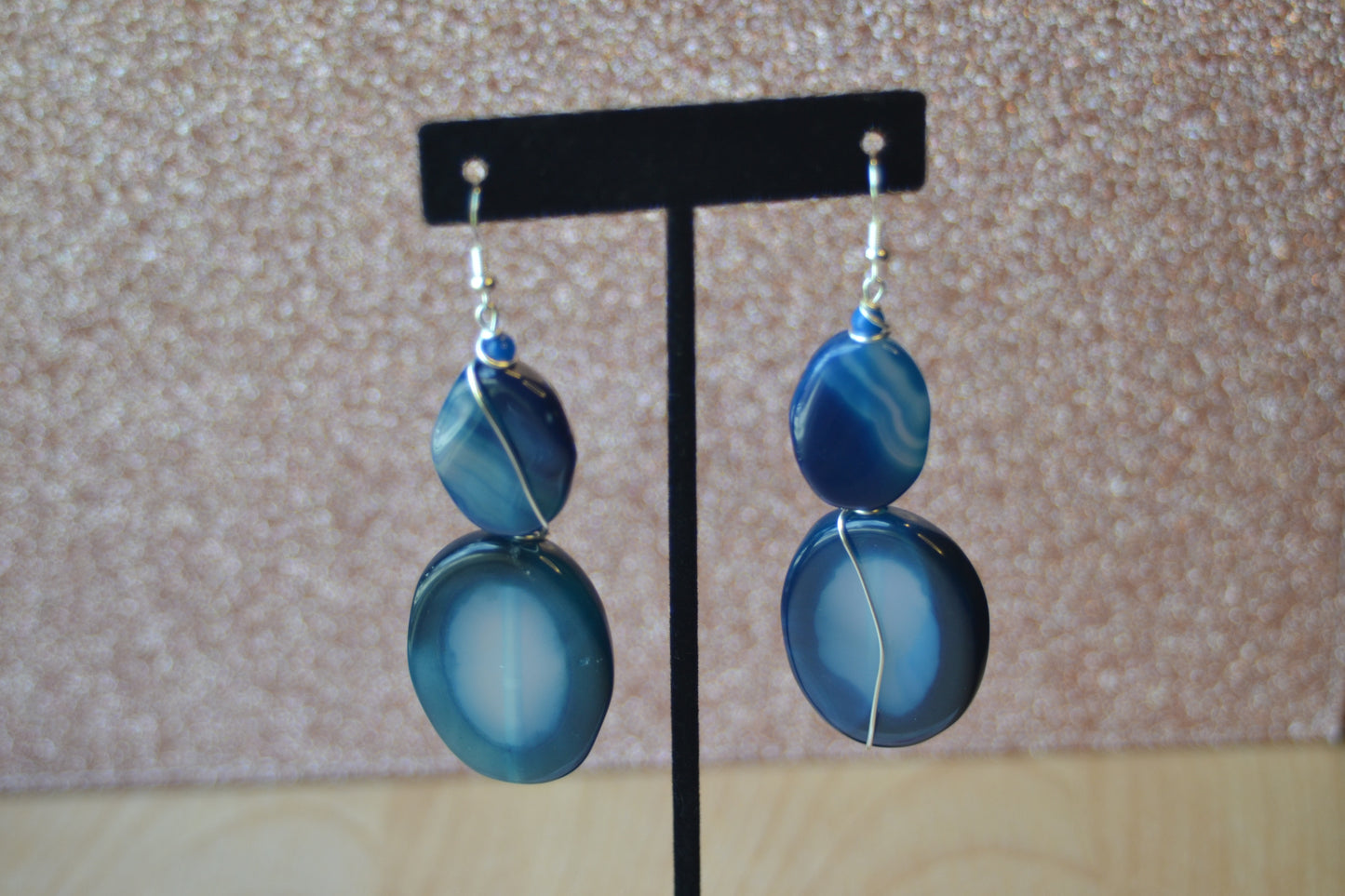 Blue Lace Agate Earrings 💙🩵