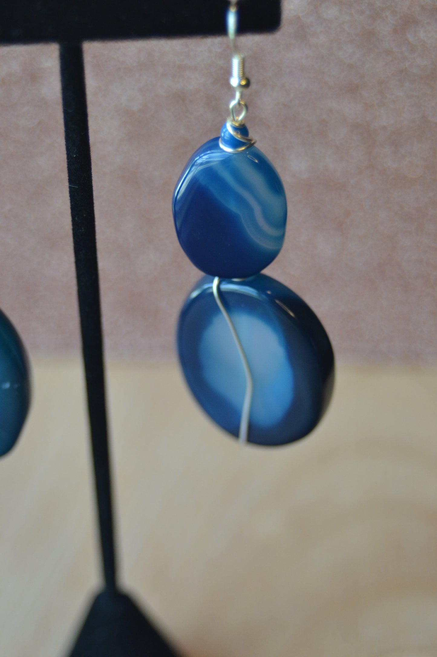 Blue Lace Agate Earrings 💙🩵