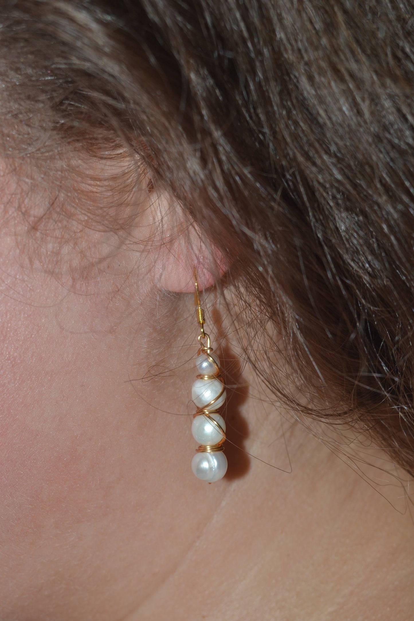 4-Tier Freshwater Pearl Earrings