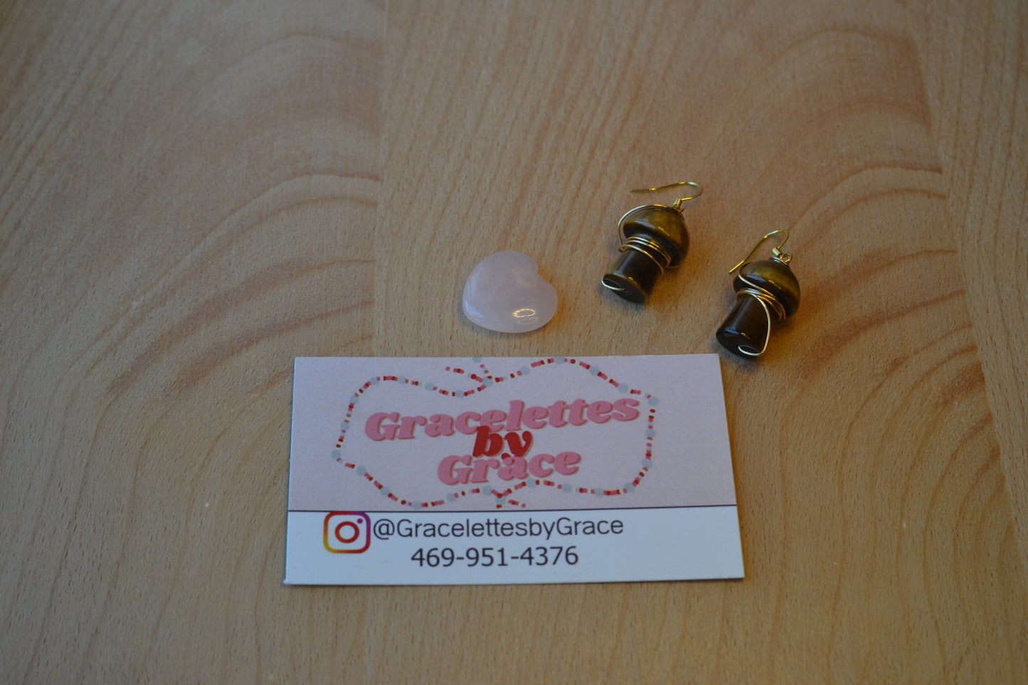 Tigers Eye Mushroom Earrings – Grounded Magic in Gold or Silver (1.5")