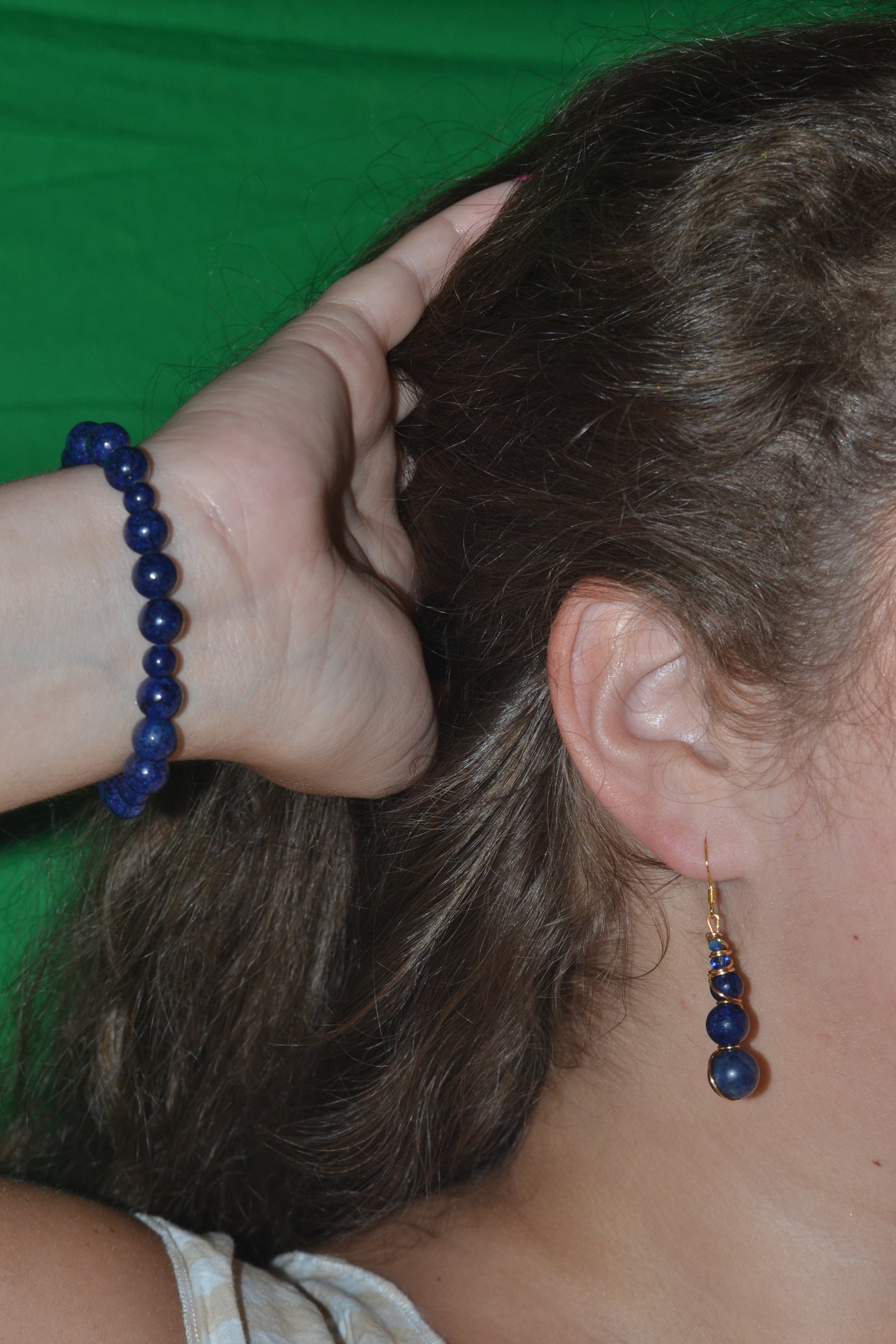 Lapis Lazuli Bracelet & Earring Set – Truth, Wisdom & Royal Radiance