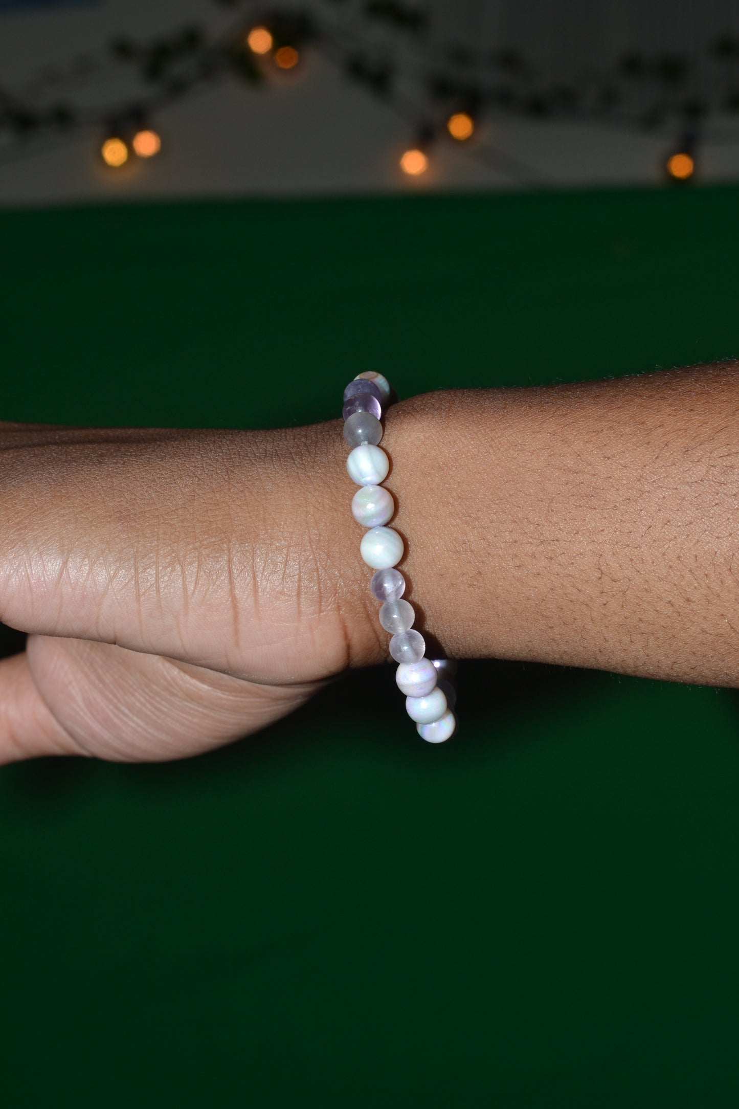 Mother of Pearl & Light Amethyst Bracelet – Grace, Calm & Inner Light