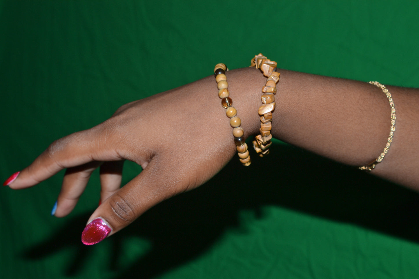 Wooden Jasper & Smoky Quartz Bracelet – Earthy Grounding & Protective Energy