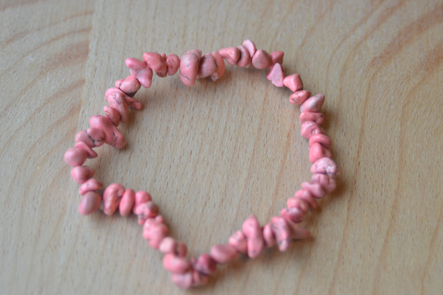 Pink Howlite Chip Bead Bracelet – For Emotional Recovery & Gentle Healing