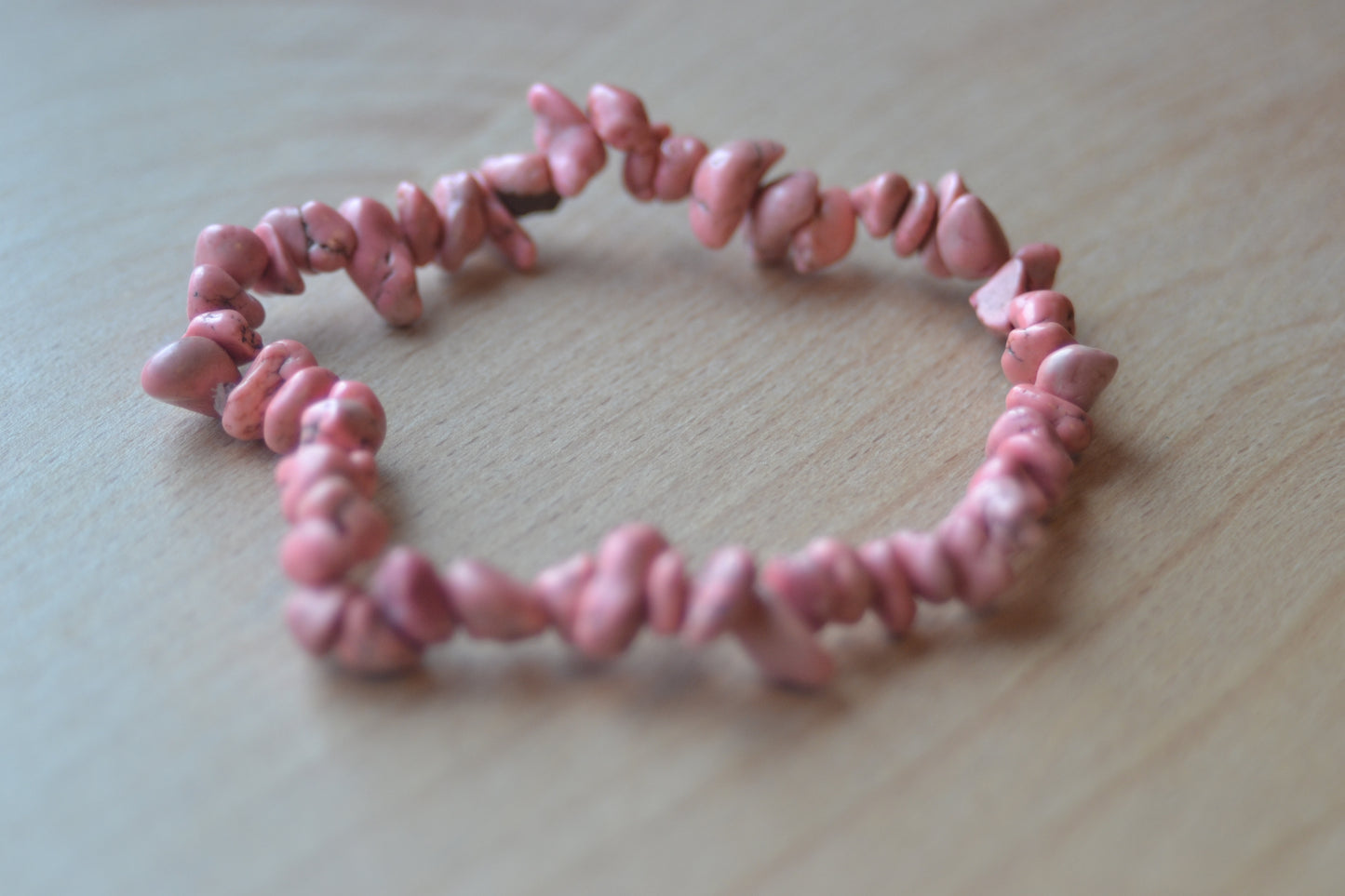 Pink Howlite Chip Bead Bracelet – For Emotional Recovery & Gentle Healing