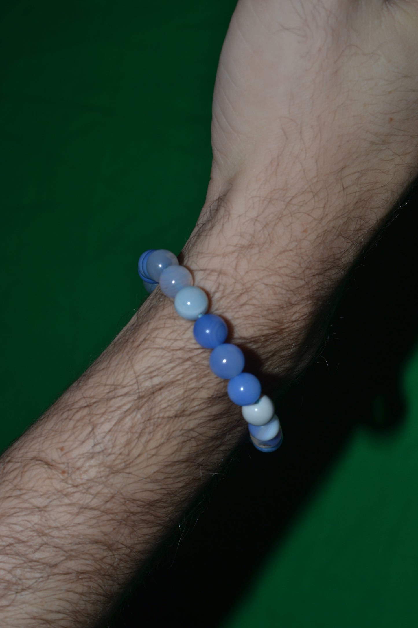 Blue Lace Agate Bracelet – Gentle Masculine Energy & Emotional Clarity