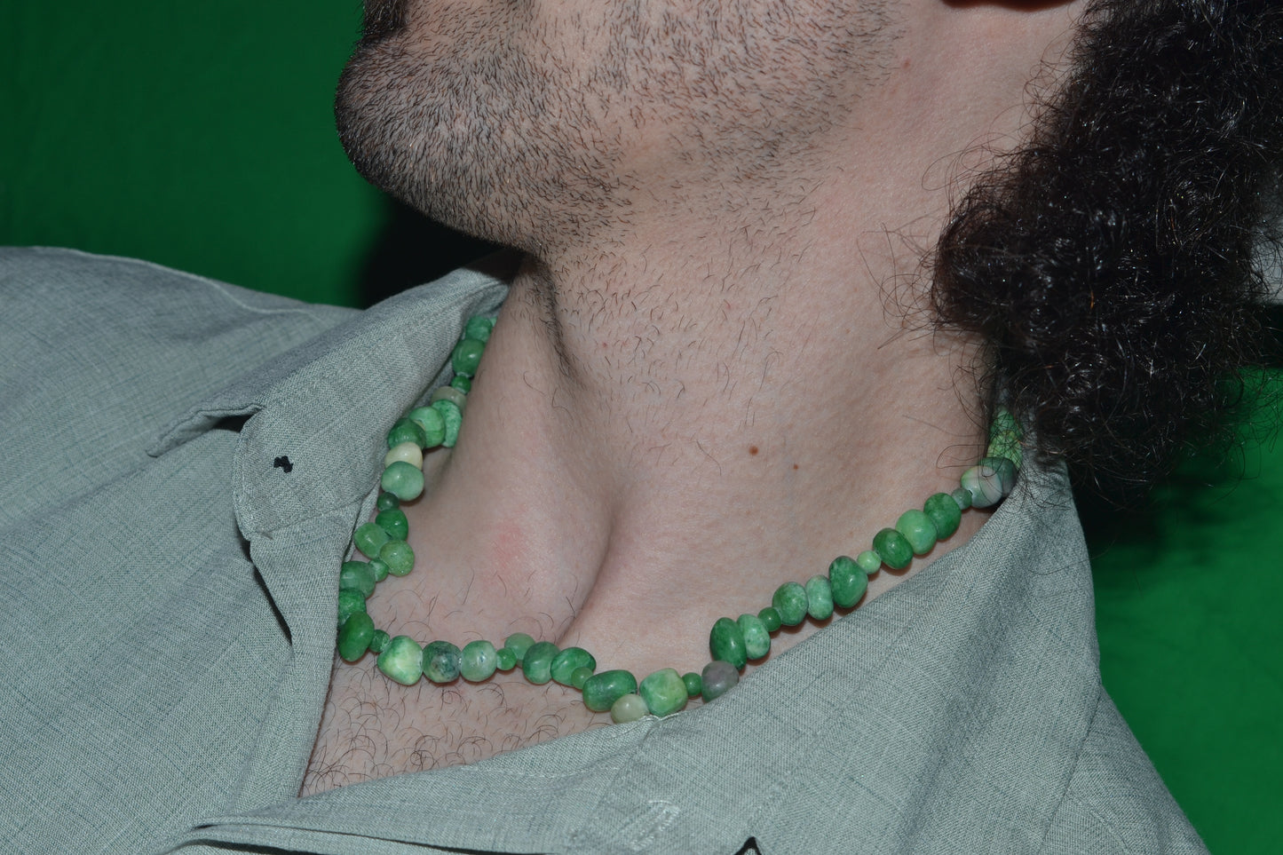 Raw Jade Choker & Bracelet Set – Wild Heart Energy & Earth Beauty (18")