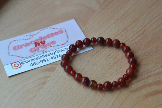 Fire Agate & Carnelian Bracelet – Grounding Masculine Energy & Vitality