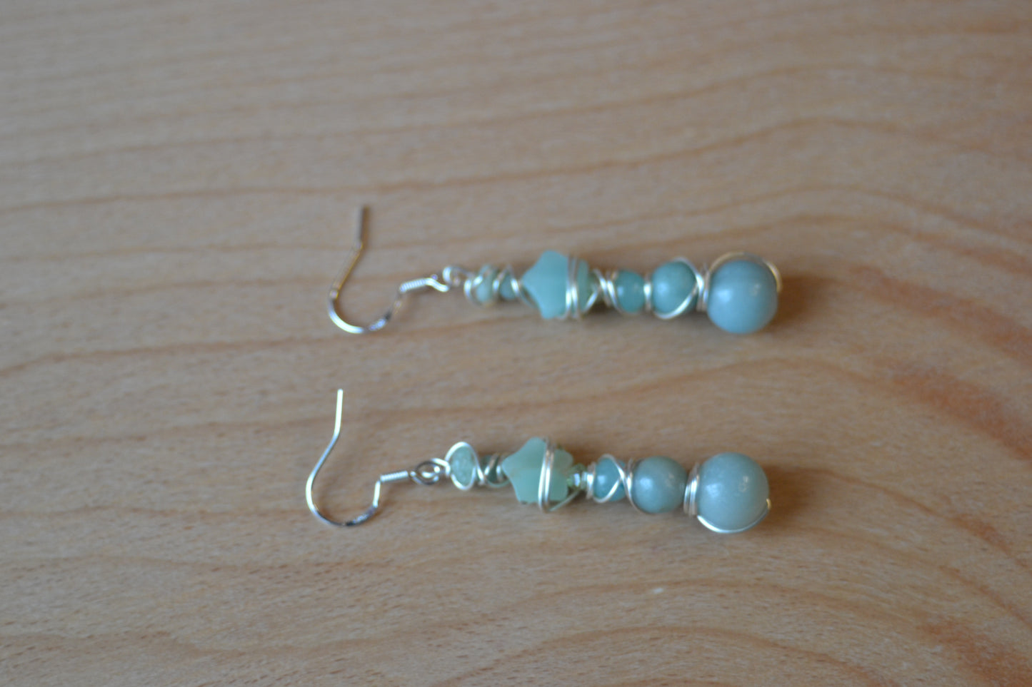 Amazonite star earrings