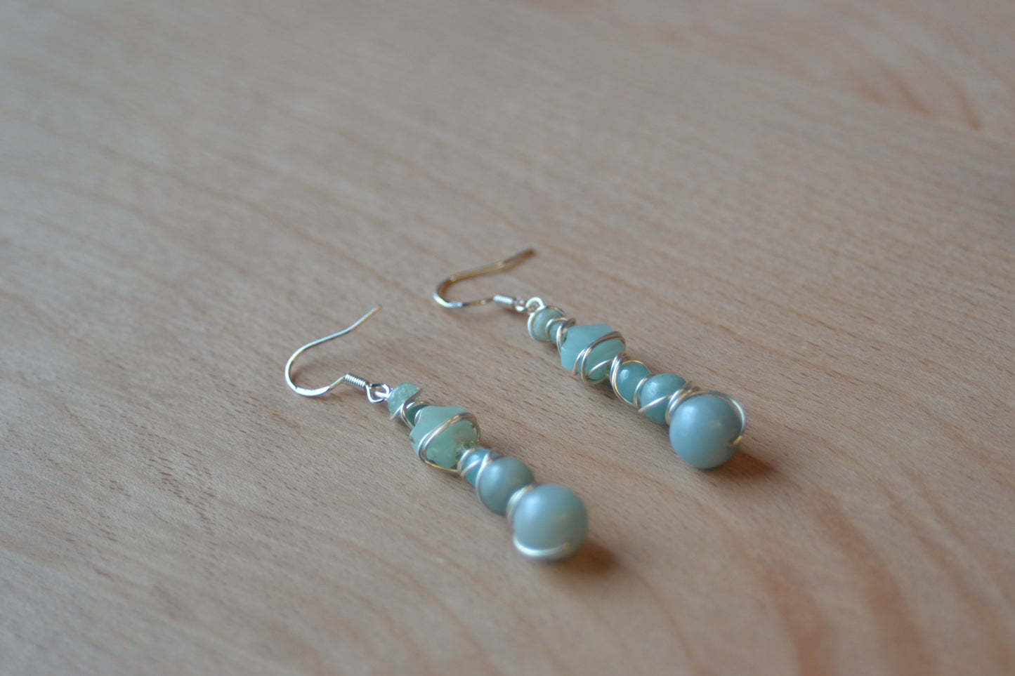 Amazonite star earrings