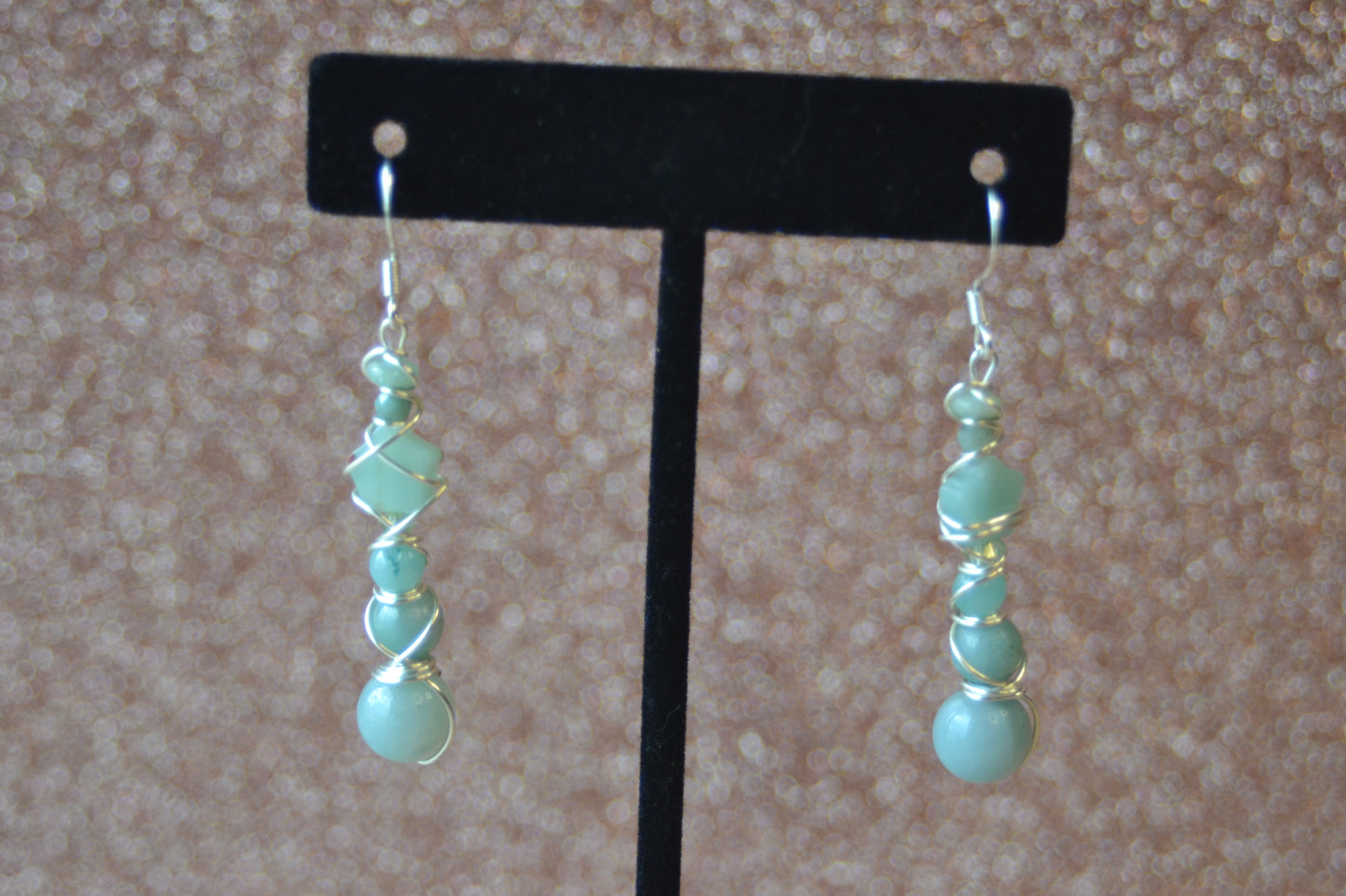 Amazonite star earrings