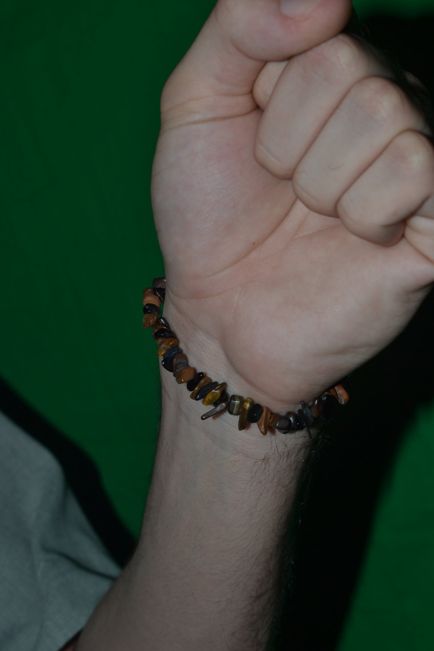 Raw Onyx & Tiger’s Eye Chip Bracelet – Protection, Power & Grounded Strength