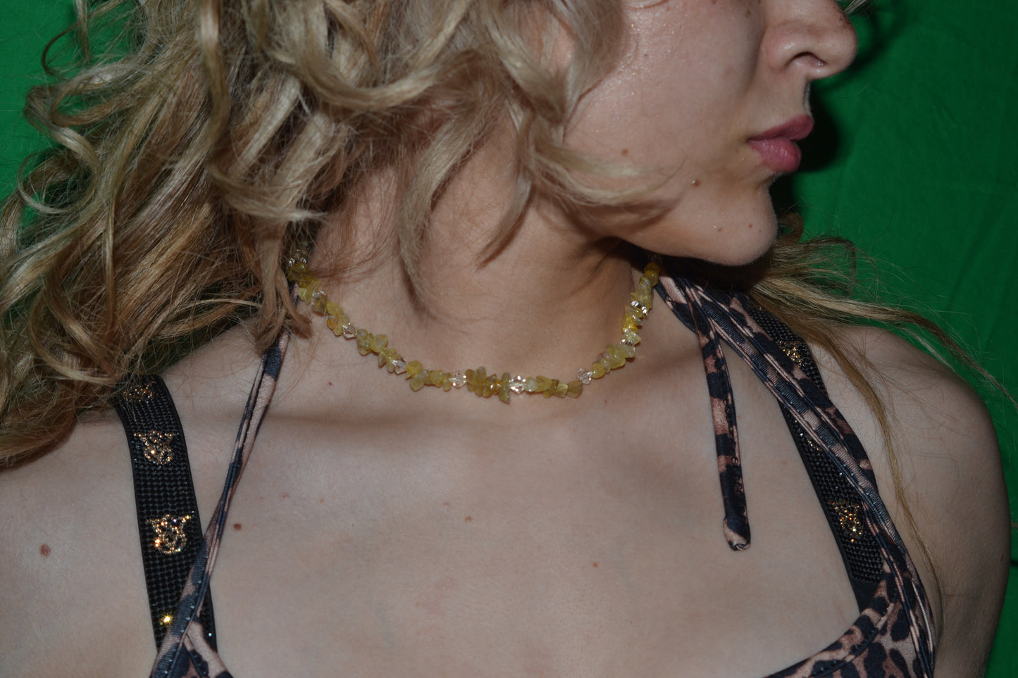 Yellow Agate & Crystal Choker – Radiance, Joy & Solar Power (14")