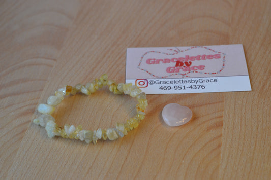 Citrine Chip Bead Bracelet – Joy, Abundance & Solar Confidence