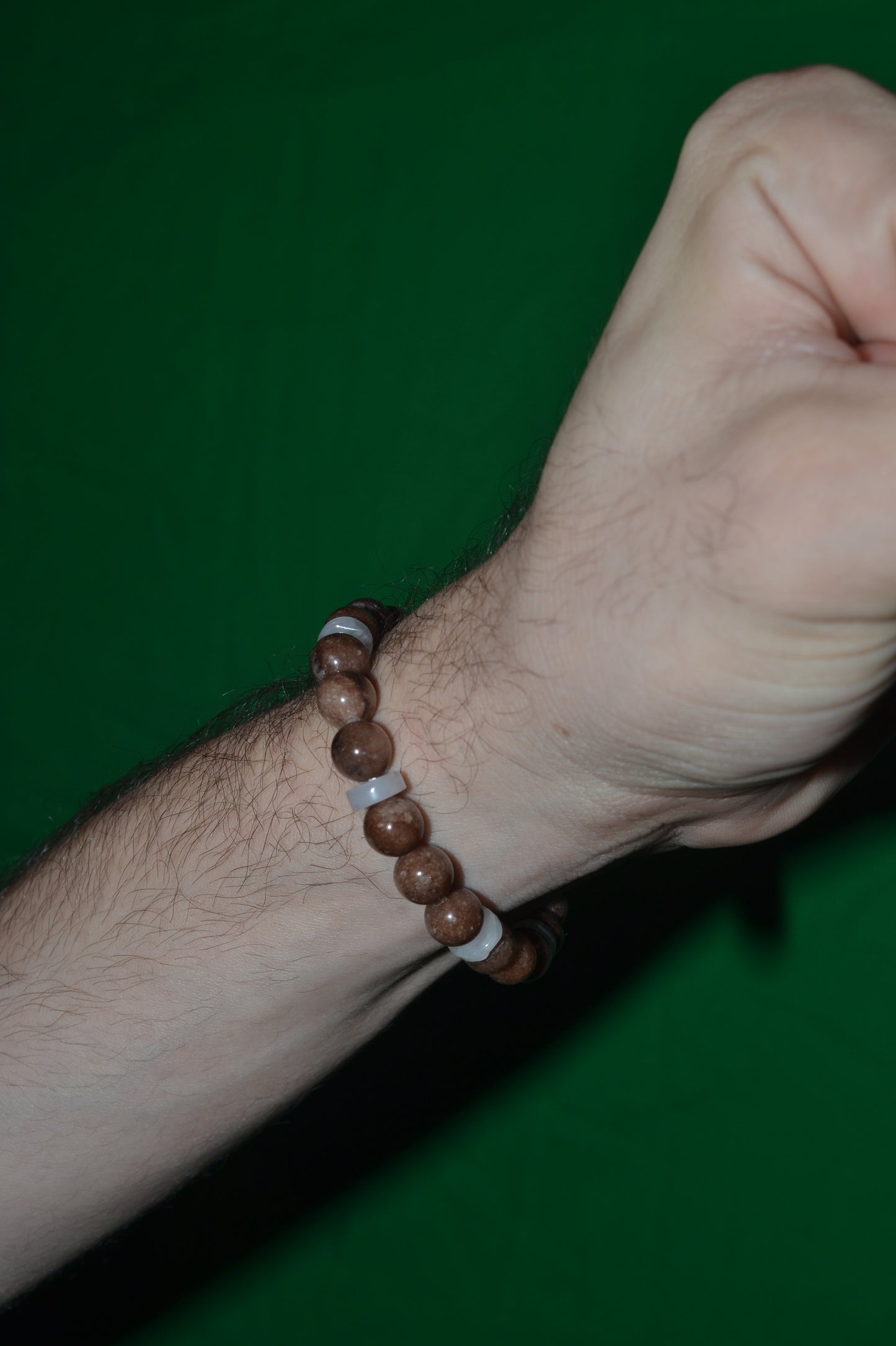 Chiastolite & Quartz Bracelet – Protection, Balance & Spiritual Clarity (6mm)