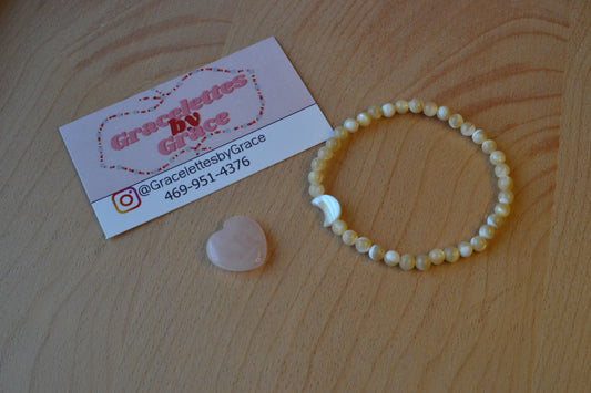 Yellow Mother of Pearl Bracelet – Joy, Emotional Renewal & Moonlight Energy