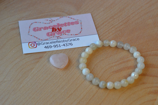 Milky Quartz, Calcite & Agate Bracelet – Gentle Healing, Clarity & Emotional Balance
