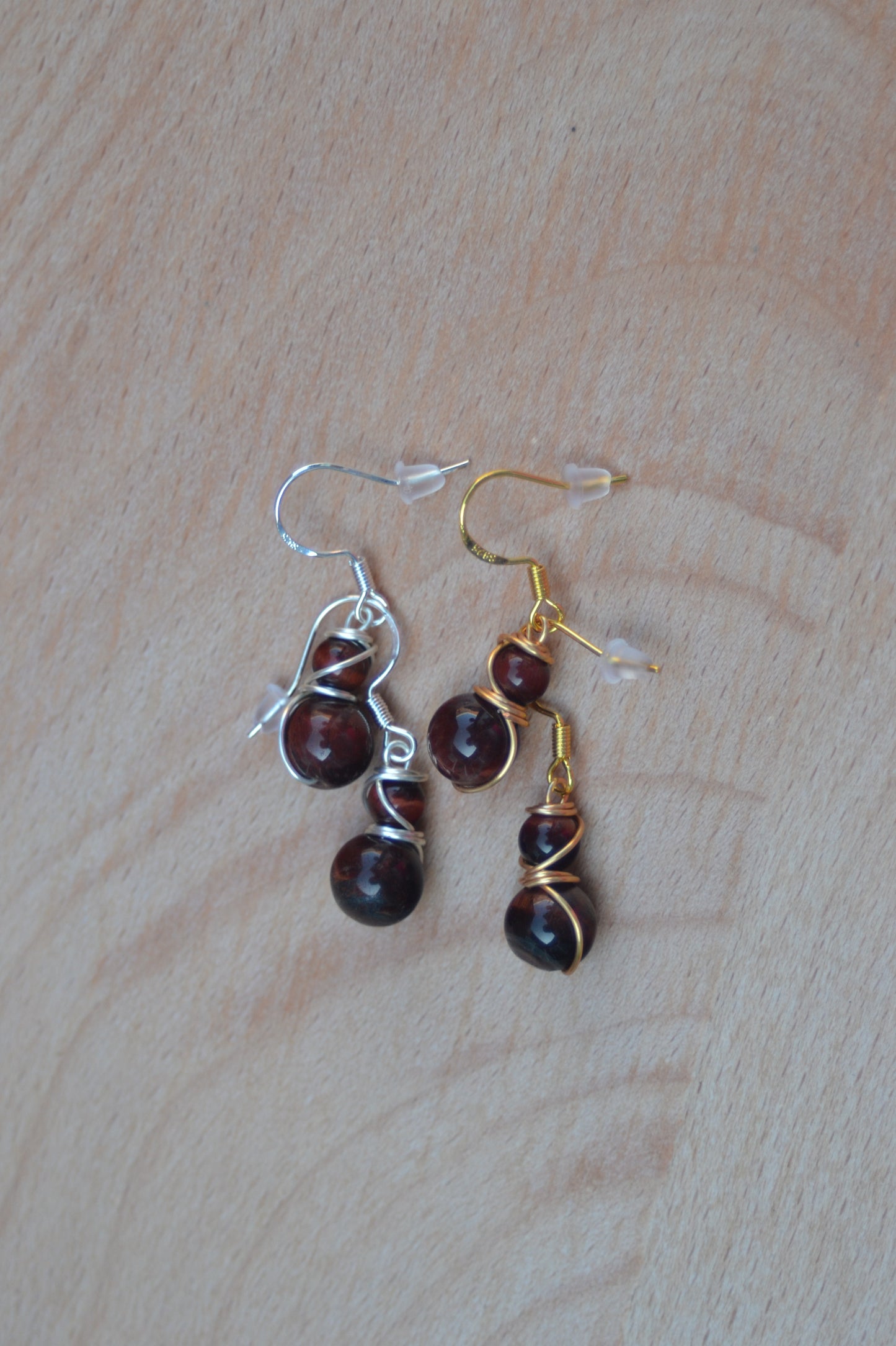 Red Tiger's Eye Dangles