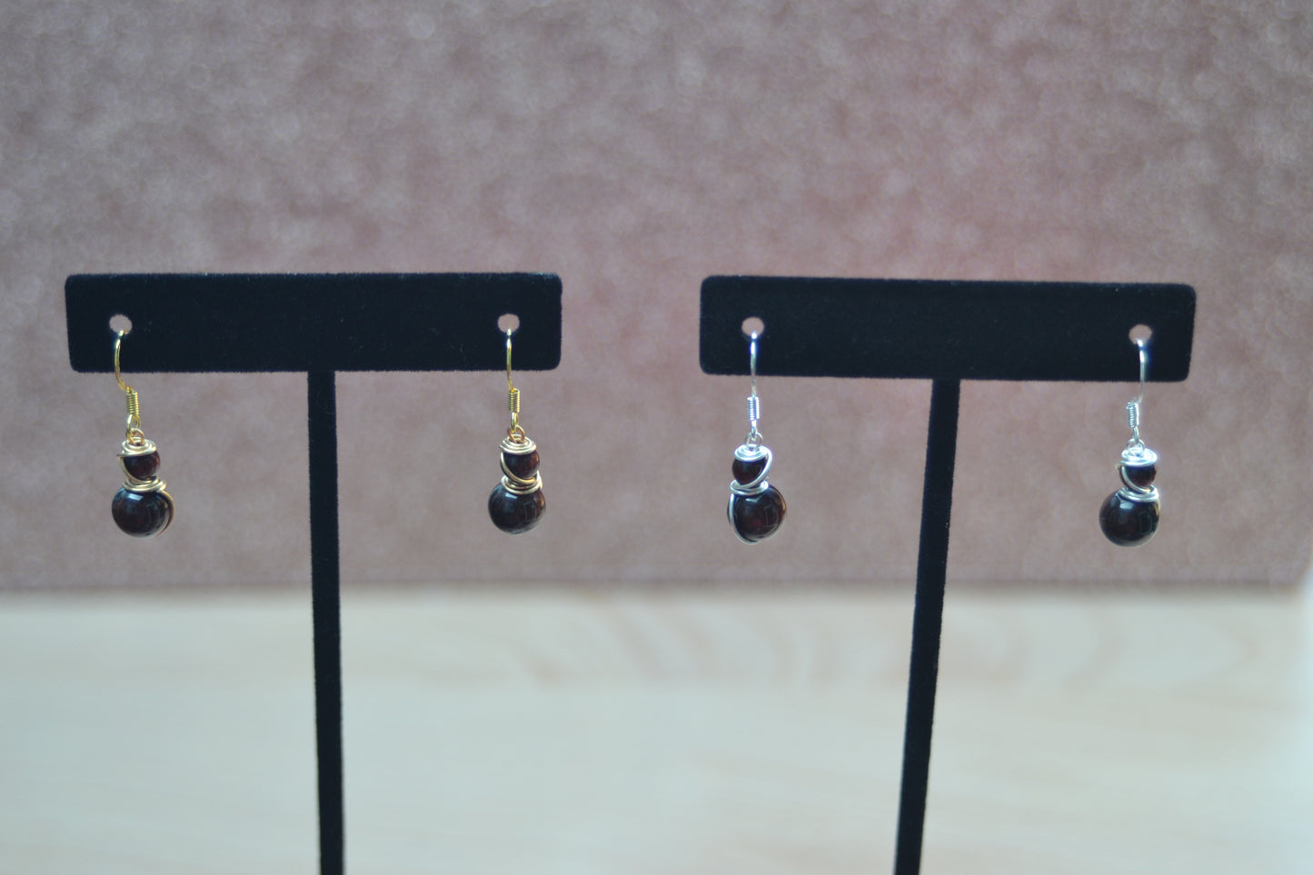 Red Tiger's Eye Dangles