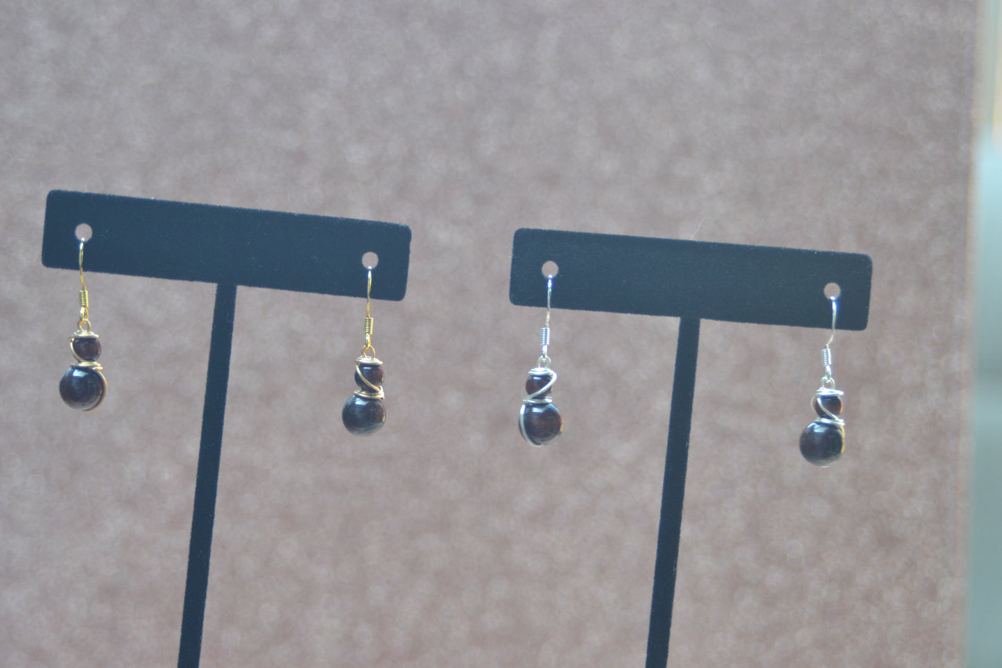 Red Tiger's Eye Dangles