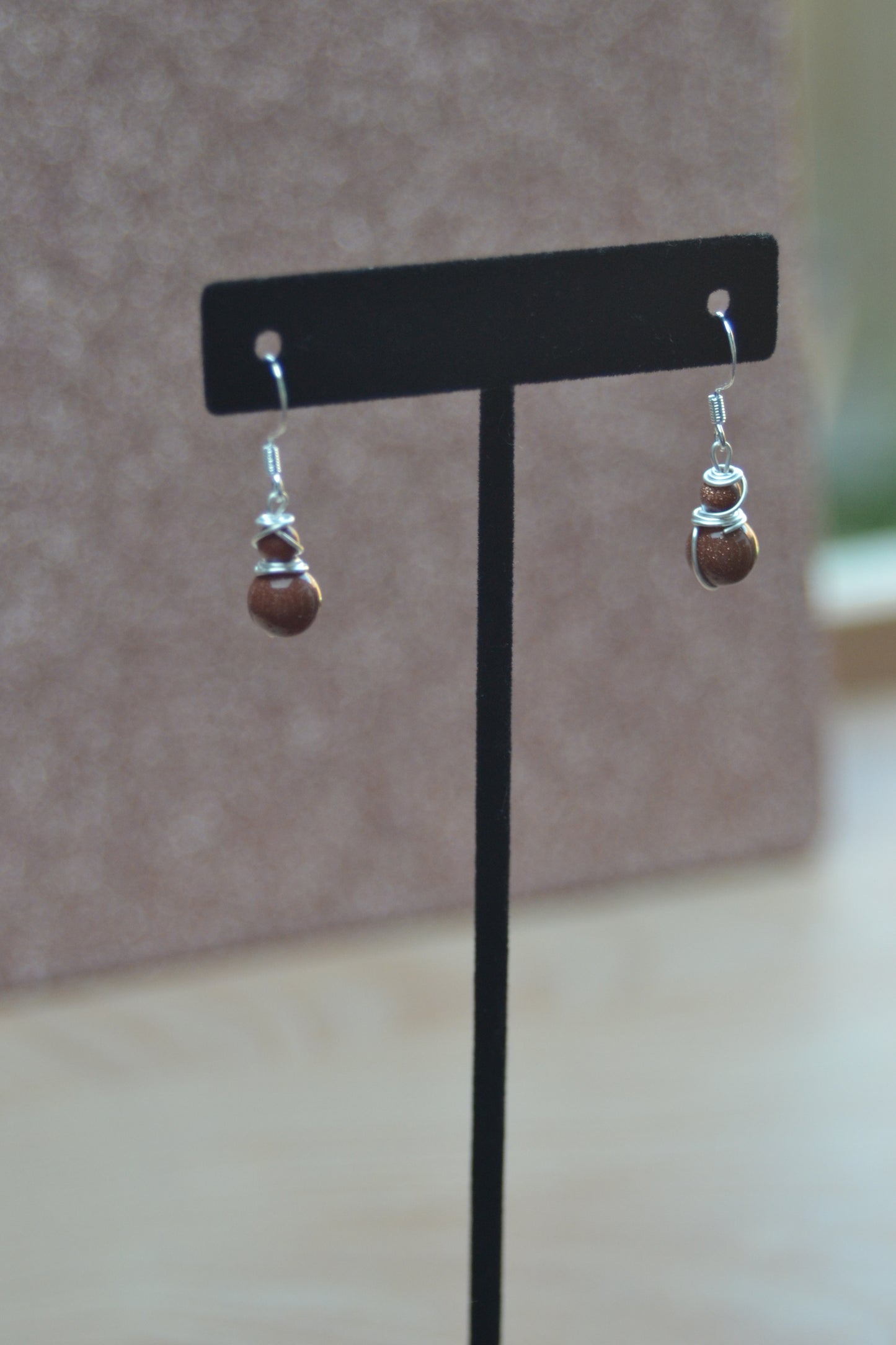 Goldstone Earrings