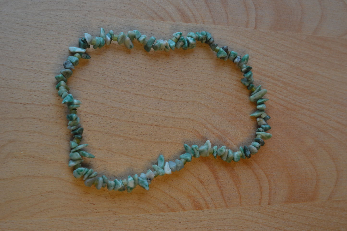 Spotted Green Jasper & Jade Choker β Masculine Grounding & Warrior Energy (16")