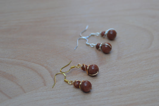 Goldstone Earrings