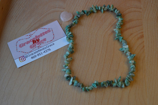 Spotted Green Jasper & Jade Choker – Masculine Grounding & Warrior Energy (16")