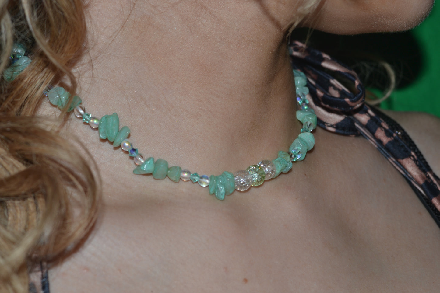 Painted Aventurine Choker – One-of-a-Kind Aura & Alchemy (15")
