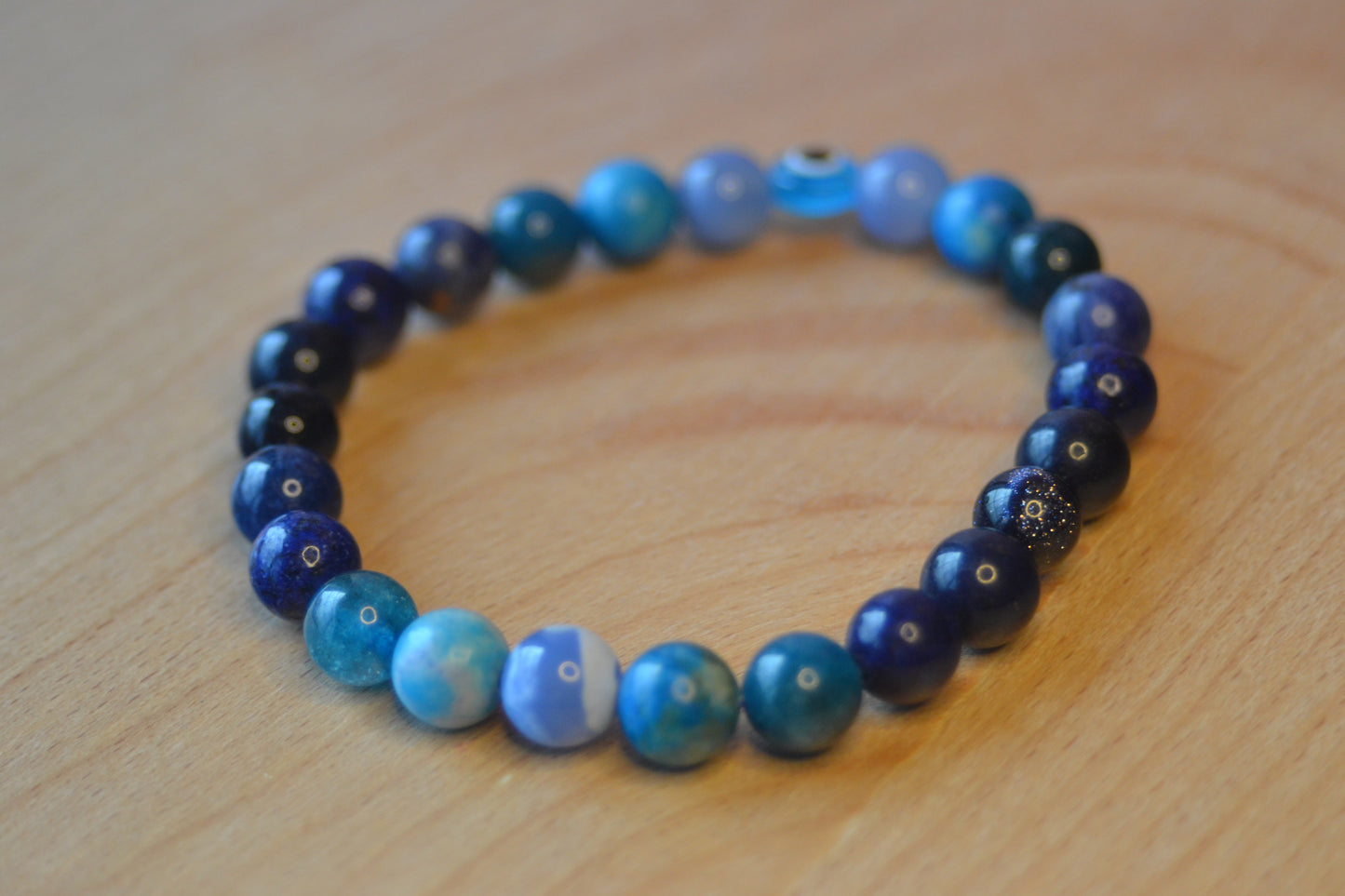 Blue Evil Eye Protection Bracelet –  Intuition, Calm & Spiritual Clarity