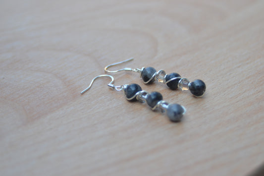 Mystic Grey Labradorite Earrings