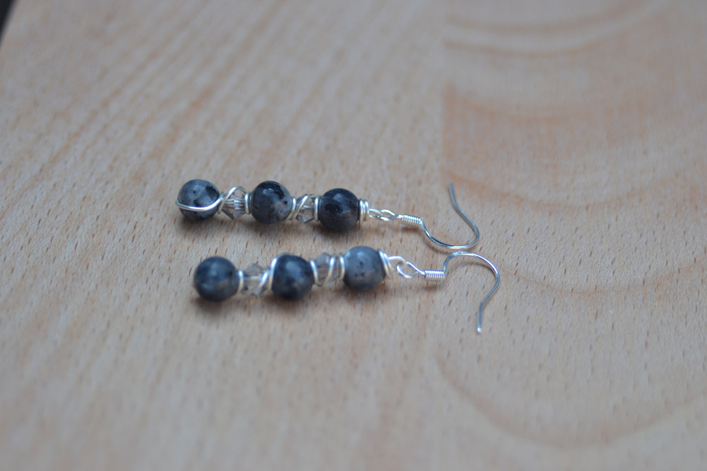 Mystic Grey Labradorite Earrings