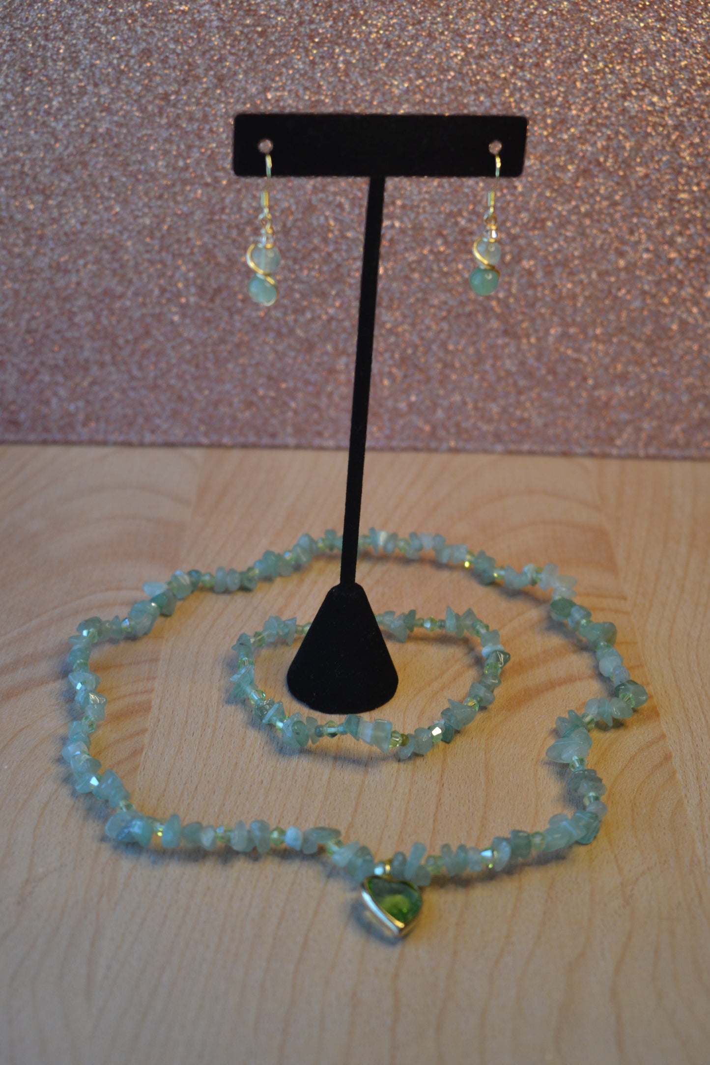 Fluorite & Aventurine Chip Set – Heart Clarity & Grounded Glow (3-Piece Jewelry Set)