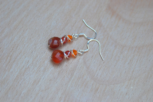 Sunset Carnelian Dangles