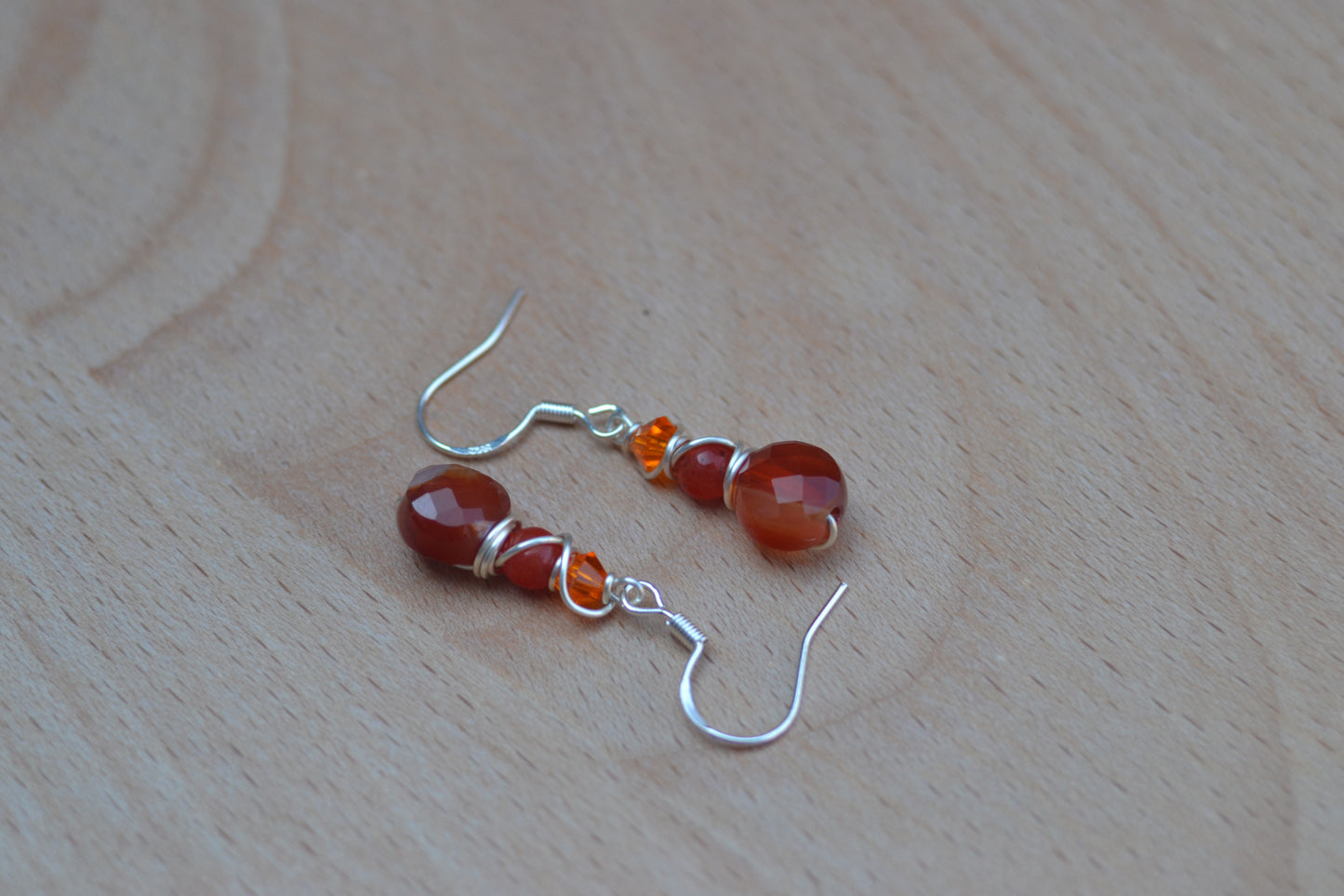 Sunset Carnelian Dangles
