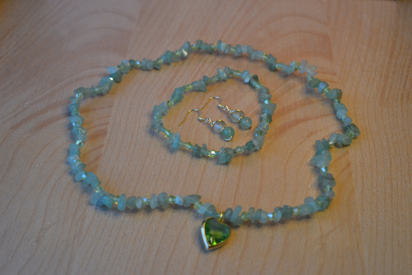 Fluorite & Aventurine Chip Set – Heart Clarity & Grounded Glow (3-Piece Jewelry Set)