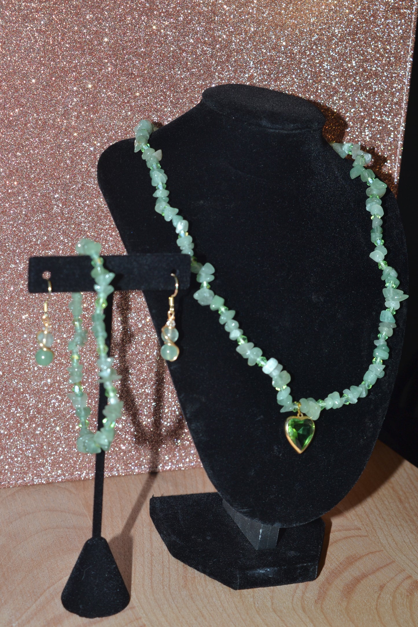 Fluorite & Aventurine Chip Set – Heart Clarity & Grounded Glow (3-Piece Jewelry Set)
