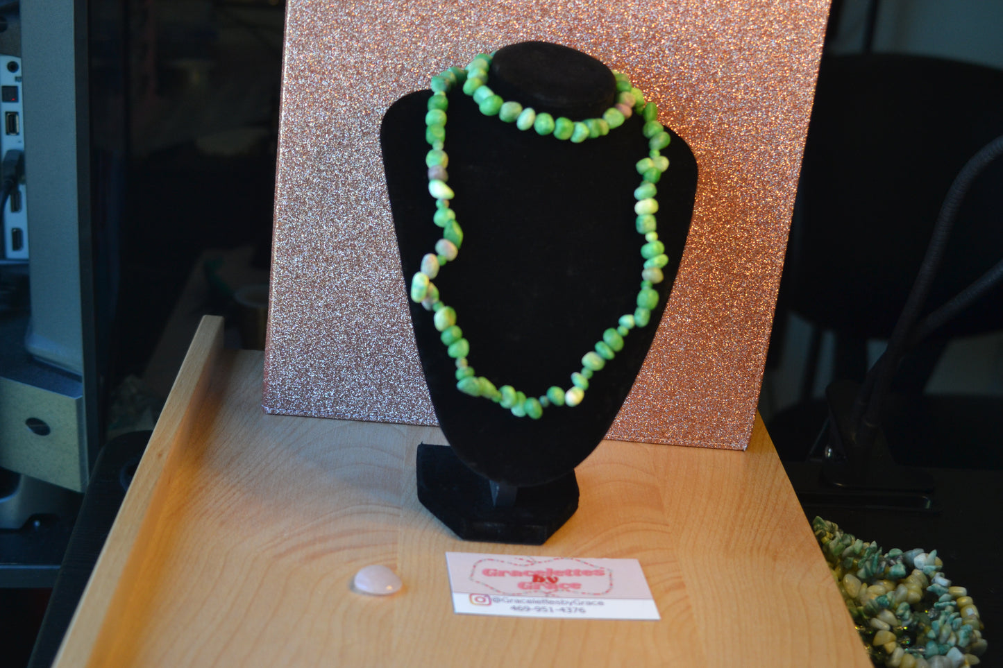 Raw Jade Choker & Bracelet Set – Wild Heart Energy & Earth Beauty (18")