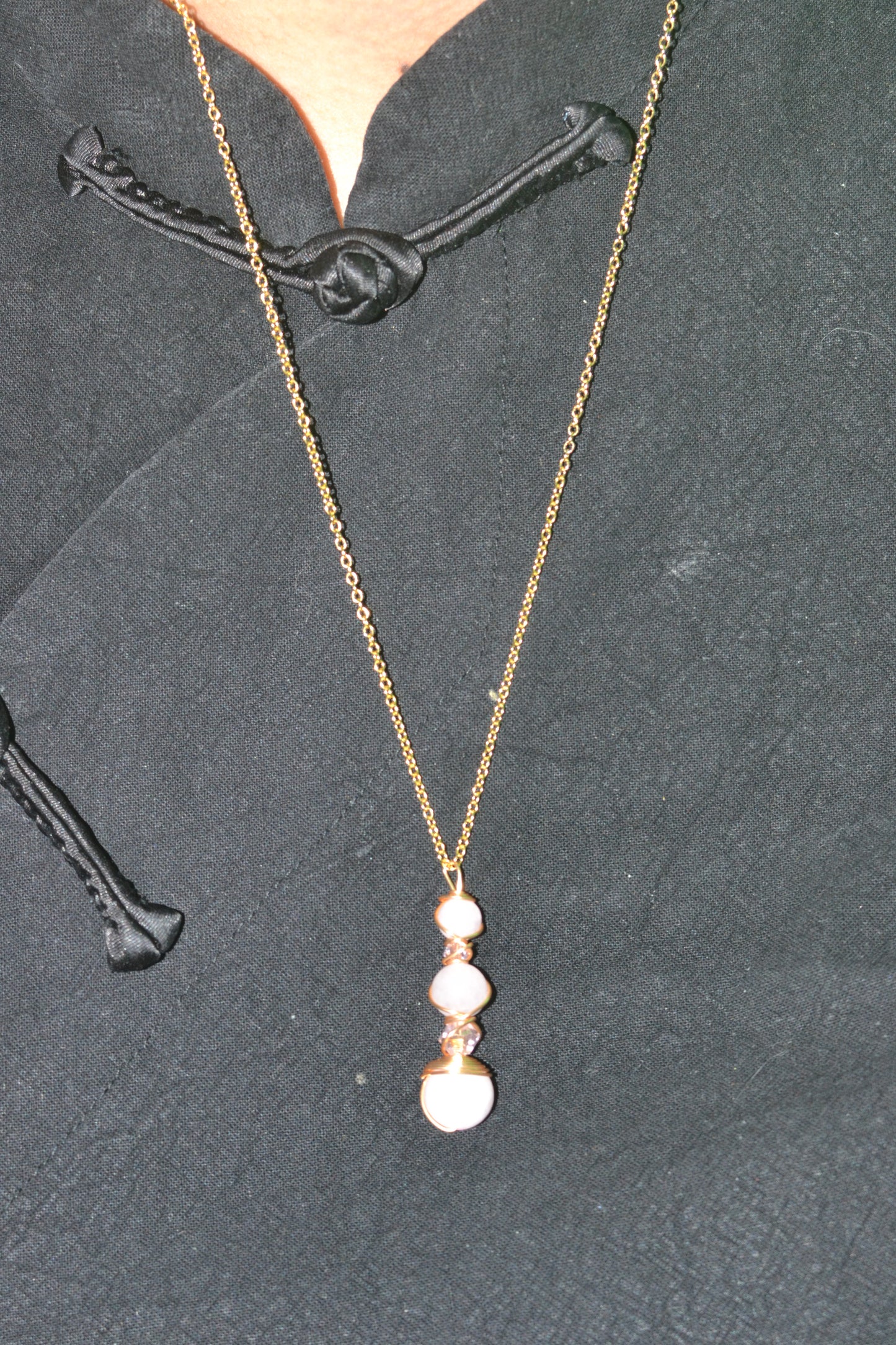 Rose Quartz & Gold Necklace – Self-Love, Healing & Radiance