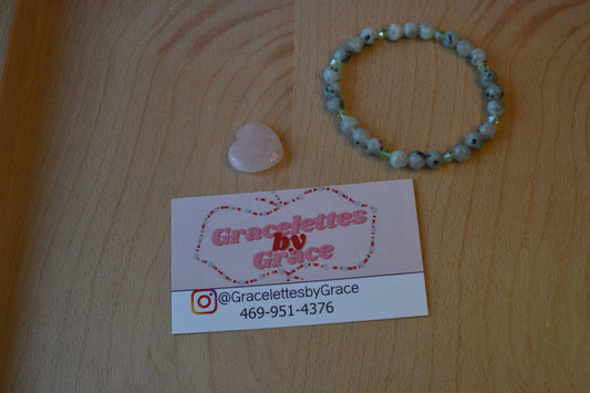 Green Sesame Jasper Bracelet – Subtle Earthy Elegance