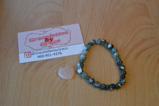 Moss Agate & Moss Jasper Bracelet – Growth, Healing & Grounding