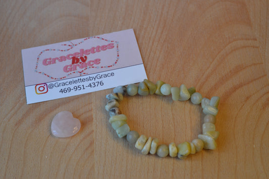 Chunky Amazonite Bracelet – Bold Blue-Green Statement