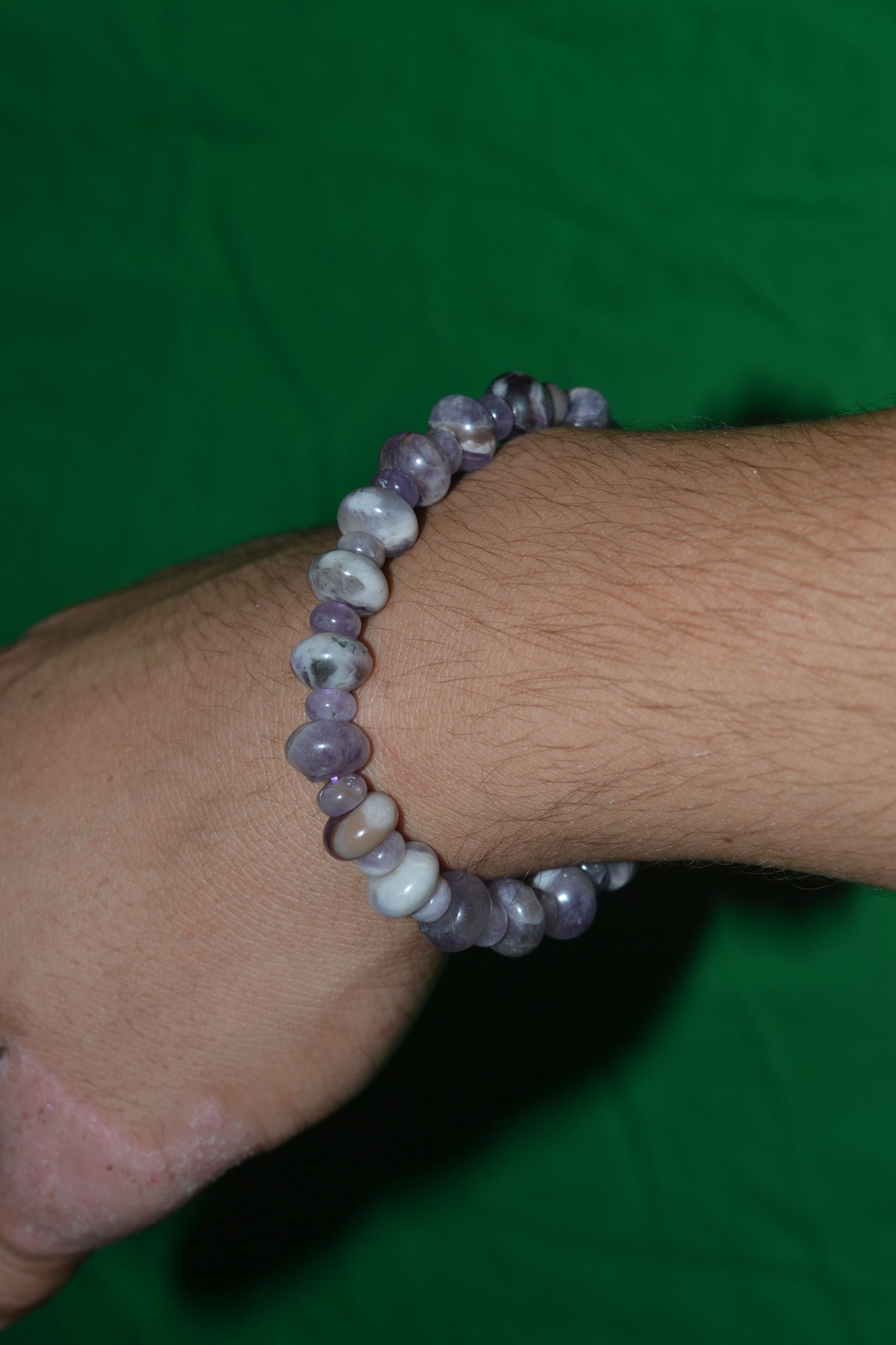 Amethyst Rondelle Bracelet – Peace, Protection & Intuition (8mm & 4mm)