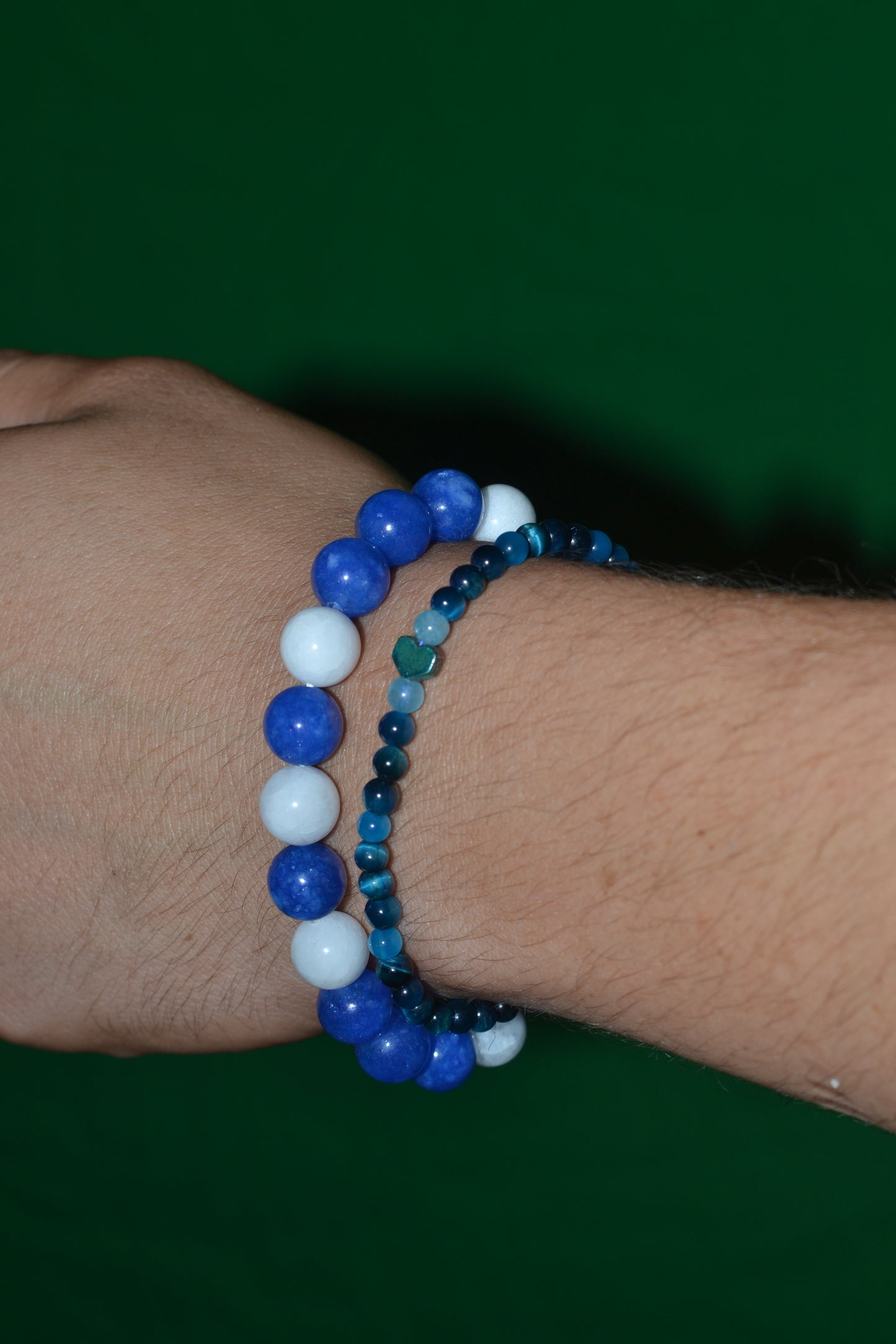 Blue Jasper & Milky Quartz Bracelet – Grounded Ocean Energy
