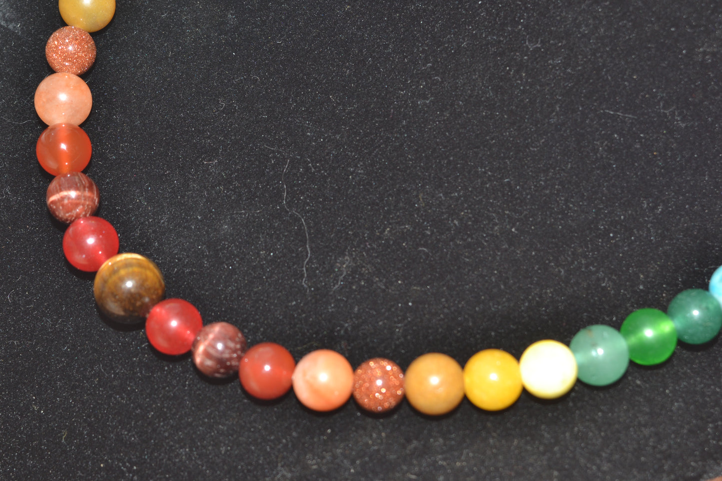 Gemstone Rainbow Journey Choker – Dual-Sided Power with Yellow Tiger’s Eye & Black Onyx (16”)