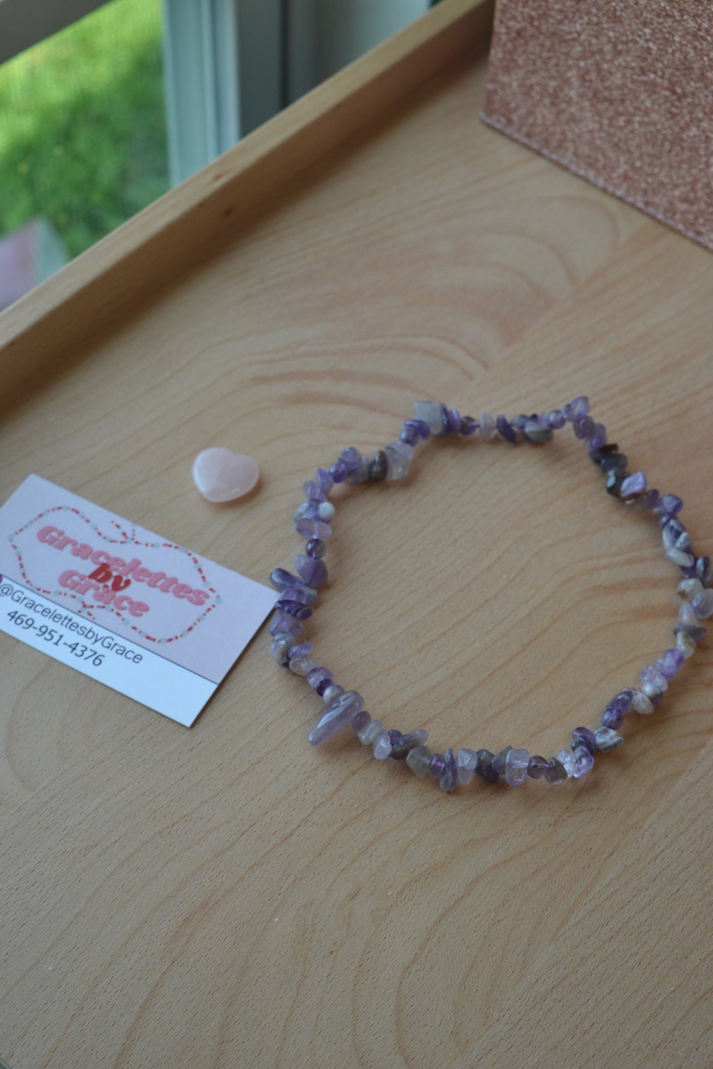 ๐ Raw Radiance โ Amethyst Chip Choker