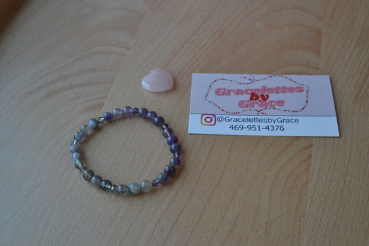 🌓 Amethyst Duality Bracelet – “Shadow & Shine”